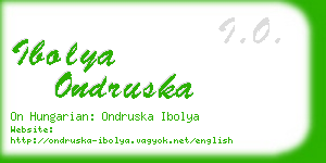 ibolya ondruska business card